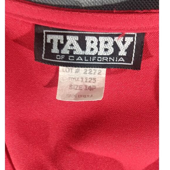 Vintage Tabby of California Red Blazer Size 14P 80s Power Suit Jacket USA Made - Picture 4 of 7